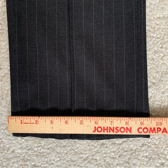 david n Pants PinStriped Wide Straight Leg ~ Charcoal w/Silvery Stripe ~ Size 10 - Picture 7 of 14